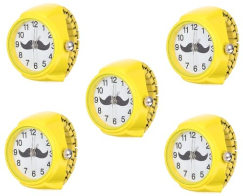 VALICLUD 5stücke Digitale Fingeruhr Uhr Für Damen Und Herren Elastisch Kreative Uhrenring-Dekoration Präzise Zeitmessung Als Für Alltag