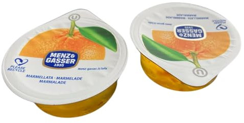Menz And Gasser Orange Marmalade 20g Individual Portions -Stay Fresh & easy open & Easy Storage Perfect for Breakfast - Pack of 300 EXP - 05/25