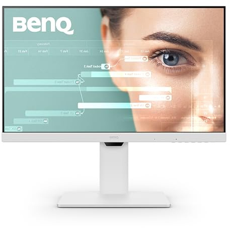 BenQ GW2786TC - Monitor concentrador USB de oficina de 27 pulgadas 1080p | Modo de codificación | IPS | Tecnología de cuidado ocular | Brillo adaptativo | Altura ajustable | Monitor blanco | Micrófono