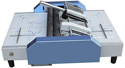 Grapadora de Libros de Papel eléctrica, máquina de encuadernación automática con grapado Plano de Papel A3, 300 Libros/Hora/5 Posiciones de Clavos, para Grapas Tipo 24/6