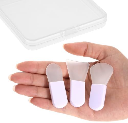 COMNICO 3 Stück Maskenpinsel Silikon Gesichtsmasken Pinsel Set Weicher Gesichtsschlamm Applikator Tragbares Mini-Beauty-Tool-Set für Augenmasken, Serum, Reinigungsmaske oder DIY Hautpflege