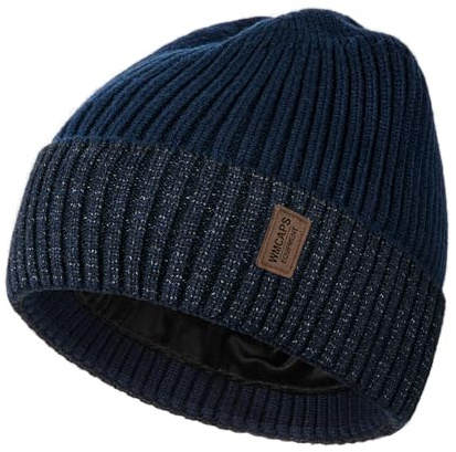Wmcaps Wintermütze für Herren, gefütterte Thermo-Mütze | Strickmütze, winddicht, atmungsaktiv, elastisch, weich, Fleecefutter, für Radfahren, Sport, Laufen, Alltag & Spazieren.