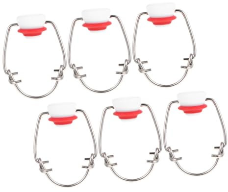 MAGICLULU 6pcs Beer Bottle Caps Swing Top Lip Sealing Flip Cap Airtight Bottle Stopper for Juice Beer