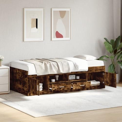Generisch Tagesbett mit Schubladen ohne Matratze Räuchereiche 90x190 cm,jiangboyue-3280255