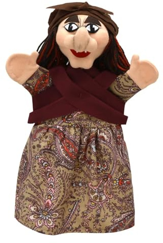 Märchenfigur Handpuppe Hexe 28 cm, Mehrfarbig, für Kasperletheater
