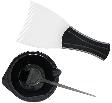 MUSISALY Kit de Teinture Capillaire 3 Pièces Bol Plaque en Plastique Noir