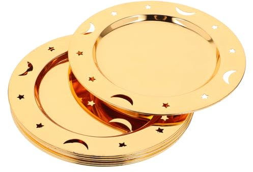 Amosfun 6stücke Metalltablett-set Zum Servieren Von Desserts Und Kuchen Obst Und Teetabletts Mit Vintage-design Für Partys Und Präsentationen