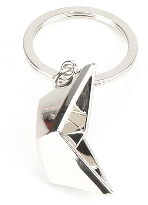 Tranbath Portachiavi personalizzato in acciaio inox con piccola barca di carta, il regalo per donne, come souvenir amorevole per coppie, buone amiche, mamma o matrimonio, argento, S