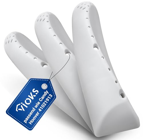 VIOKS Lot de 3 nervures de tambour - 177 x 57 x 43 mm - Remplacement pour séchoir à linge Hoover Candy 41021913 - Barre d'agitation nervurée grise pour tambour dans machine à laver