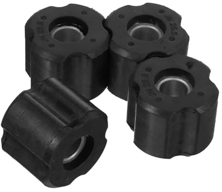 Kit de Bagues pour Tondeuse à Gazon 4 Pièces Pe Noir pour Tubes 26/28 | Adapté aux Tubes Aluminium 1, 6 et 2, 0mm, Application Polyvalente, Format Compact pour 26 et 28