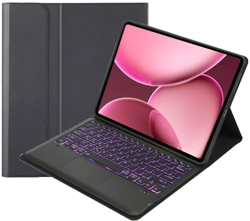 SCIMIN Funda para teclado OnePlus Pad 3 (13.2 pulgadas), teclado inalámbrico Bluetooth, funda tipo libro | teclado retroiluminado | mouse táctil