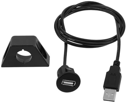 TOYANDONA Cable USB para Tablero de Automóvil 1 Metro Extensor de Carga y Datos Mini USB Compatible Cámaras de Salpicadero y Motocicletas para Alimentación de Vehículos Negro Compacto