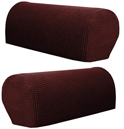 Fenteer 1 Paar Armlehnenschoner Sesselüberwurf Lehnenüberwurf Möbel Sofa Armlehne - Dunkler Kaffee