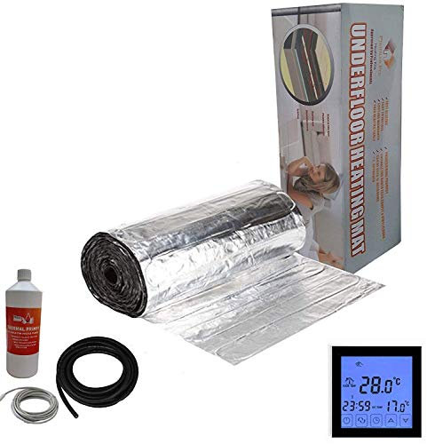Nassboards Premium Pro Elite - Electric Underfloor Pro Elite Foil Heating kit 150w - 1.5m² - Black Touch Thermostat