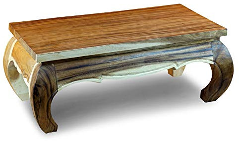 Kinaree 100x50cm Akazie Massivholz Couchtisch/Opiumtisch MONGKOL (Natur)