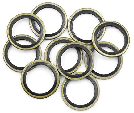 sourcing map 10 stücke Motoröl Quetschscheiben Ablassschraube Dichtungen 18mm ID. 25 mm Außendurchmesser. für das Auto