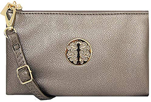 Women's Small Clutch, Cross Body, Shoulder Bag with Wristlet and Long Adjustable Shoulder Strap