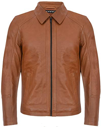 Smart klassisk läder Harrington biker-jacka