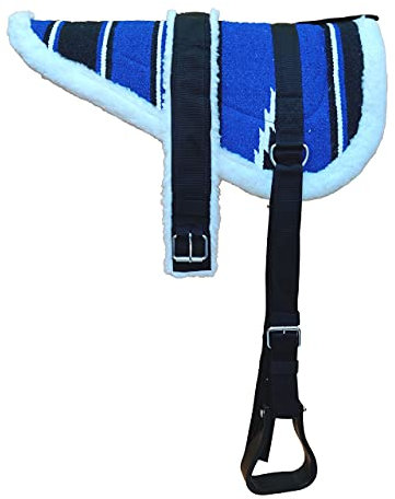 Y&Z Western Horse Bareback Pad con staffe e Circonferenza (Blu)