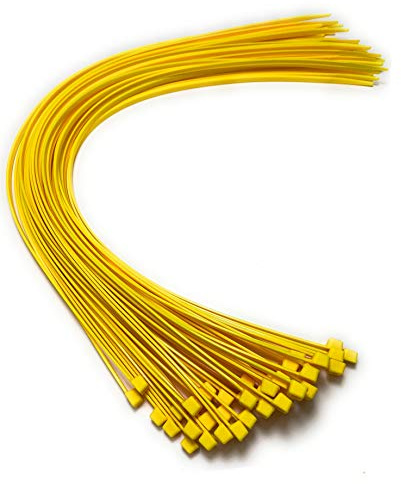 Cable Ties - 450mm x 4.8mm - 17.7 Extra Long Tie Wraps - Nylon Zip Ties (50, Yellow)