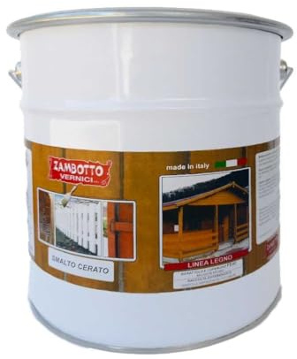 ZAMBOTTO VERNICI Esmalte encerado disolvente (plano) brillante para madera interior y exterior de 0,75 a 5 litros (2,5 litros, RAL 6005 – Verde oscuro 116)