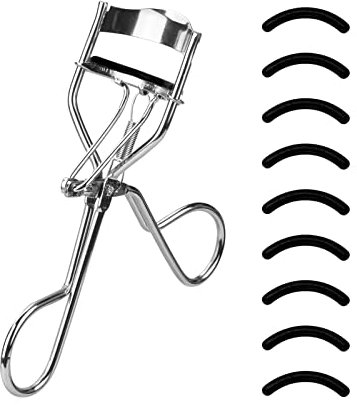 zalati Bigodino ciglia con 10 cuscinetti di ricarica a pressione in silicone con clip alta con impugnatura comoda