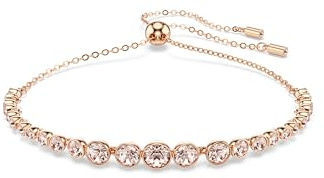 Swarovski Imber Emily Bracelet, Round Pink Crystals on Rose Gold-Tone Finished Band, Part of the Imber Emily Collection
