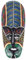 Pvczool Maschera di legno da appendere alla parete in legno massiccio intaglio dipinto decorazione della parete Bar decorazioni per la casa maschera africana artigianato A