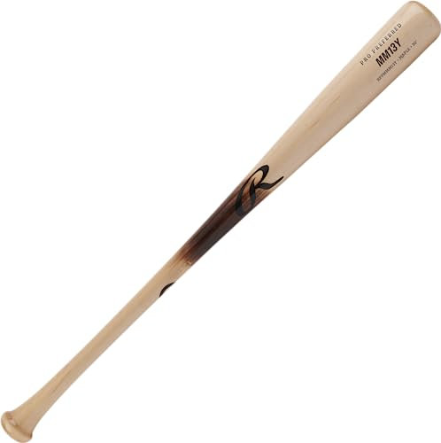 Rawlings | PRO bevorzugter Holz-Baseballschläger | Jugend – MM13Y Profil | Ahorn – 78,7 cm