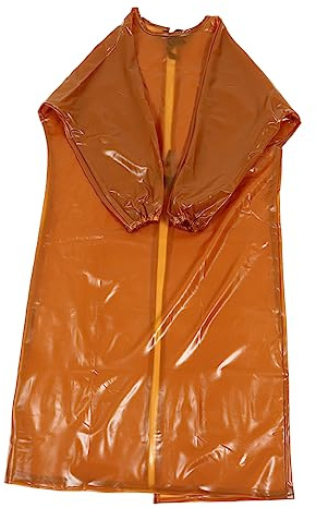 Uonlytech Combinaison Protection Anti-éclaboussures Poignets Élastiques Imperméable Résistante à l'usure en PVC Jaune pour Usines Alimentaires Pierre