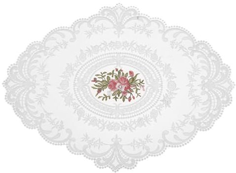 CENPEK 2 Stück Retro-Spitzen-Tischsets, Häkeldeckchen, Tischsets, Handgefertigte Bestickte Tischsets, 30,5 X 40,6 cm