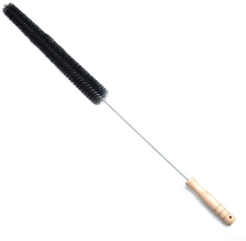 Cepillo limpiador de radiador, multiusos, flexible, largo y fino, con mango de madera, plumero de radiador largo flexible para radiador, secadora, pelusas y lavadora (70 cm)