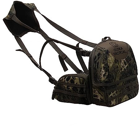 Cloka Bino Geschirr mit Entfernungsmesser-Tasche, Fernglasgeschirr, Brusttasche, wasserdicht, leicht, Fernglas und Entfernungsmesser, für Jagd, Vogelbeobachtung