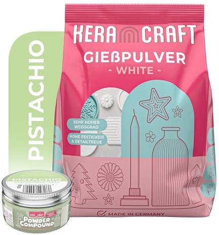 Keracraft Polvo de Fundición 4,5 kg - Incluye 50 g de Compuesto de Pistacho - Para Hacer Tú Mismo en Colores