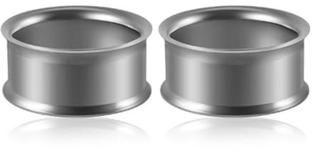 Calefee 19mm Flesh Tunnel, Titan Flesh Plug Double Flared Tunnel Piercing-Schmuck Damen Ohr-Stretching 2 Stücke