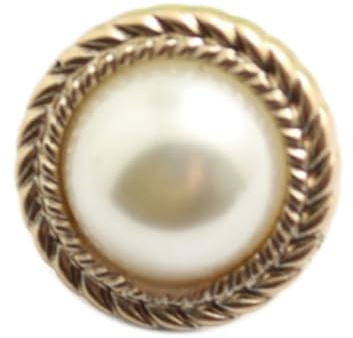 Wambere 10 Stück 15mm Perlenknöpfe Künstliche Perlen Knöpfe Vintage Zierknöpfe Bastelknöpfe zum Aufnähen Hemdknöpfe Hemdknöpfe Pulloverknöpfe Windjackenknöpfe Mantelknöpfe für DIY Handwerk,Gold