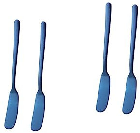 OKUMEYR 4stücke Butter Und Marmeladenmesser Vielseitige Küchenutensilien Für Käse Butter Und Creme Edlem Blau Für Und Backen