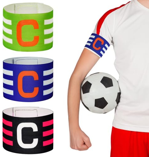 flintronic Kapitänsband, Kapitän Armbinde, Gummielastische Armbinde, Spielführerbinde für Fußball und Rugby, Captains Armband, für für Erwachsene und Jugendliche