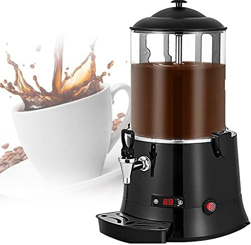 ZHJOPP Máquina dispensadora de Chocolate Caliente, 110/220 V, Comercial 5 l 10 l, Fuente de Chocolate, Fabricante de Bebidas eléctrico para Templar, Ajustable 30~90 ℃ (220v 10L)