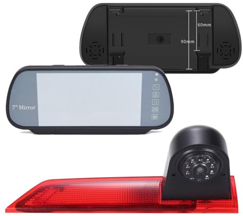 Caméra de recul HD 170° pour caravane, transporteur, véhicule, système d'aide au stationnement, feu stop, caméra de recul avec angle réglable, rechange pour Ford Transit Custom Transporter Business