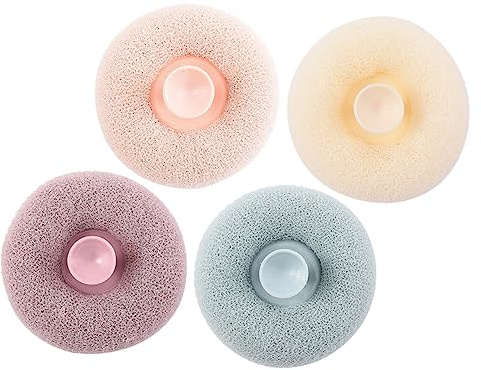 FRCOLOR Bola de Ducha Práctica 4piezas para Uso Diario, Material Pa, Experiencia Cómoda y Eliminación de Impurezas, Accesorios de Baño para Hombres y Mujeres