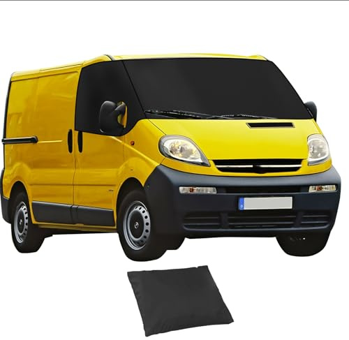 luolety Frontscheiben Abdeckung für Opel Vivaro 2001-2014, 600D Verdunkelung wasserdichte Frontscheiben Sonnenschutz Abdeckung Auto Windschutzscheiben Abdeckung für Vauxhall Vivaro 2001-2014