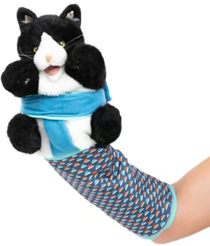 Katzen Ringer Handpuppe, Cat Wrestler Puppet, Wrestling-Handschuh Stabiler Polsterung, Interaktive Handpuppe Robuster Polsterung, Katzen Wrestling Spielzeug, Plüsch Stofftier Spielzeug Für Kat