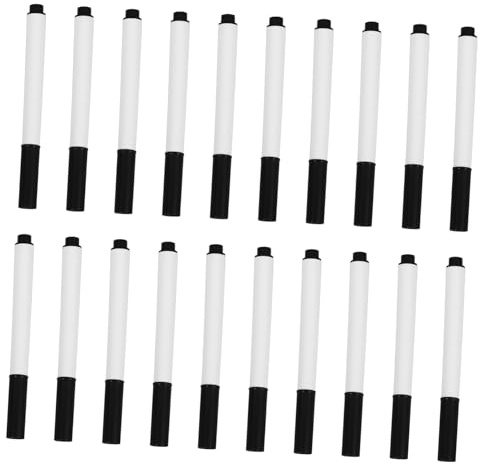 Gadpiparty 20 Stück Schwarze Whiteboard Marker Trocken Abwischbar mit Feiner Spitze aus Kunststoff für Schule und Zuhause Vielseitig Nutzbare Schreibwarenmarker