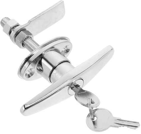 NUOBESTY Barn Locks for Barn t Handle Lock Key Sliding Door Replacement Door Handle Set for Outdoor Use