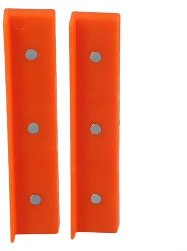 Set di ganasce magnetiche in gomma morbida, 12,7 cm, per officina, trapano, morsetto, protezione per morsa da banco in metallo (12,7 cm, arancione C)