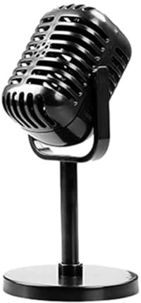 Faux microphone - Accessoire rétro, modèle de jouet vintage | Décoration de scène antique, jeu de rôle, accessoire de fête, décoration de table, microphone classique - Réplique pour événements à thème