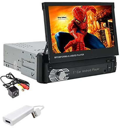 Car Stereo Radio MP5 MP4 Player 7 inch HD Touch Screen Bluetooth Support Rear Camera TF/FM/USB/AUX Mirrorlink Multimedia(9601A camera dongle)