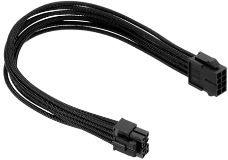 PATIKIL CPU Power Cable 12 Inch(30cm) 18AWG 12V, 1Pcs CPU 8 Pin Male to 8 Pin(4+4 Detachable) Male for Motherboard Power Adapter, Black