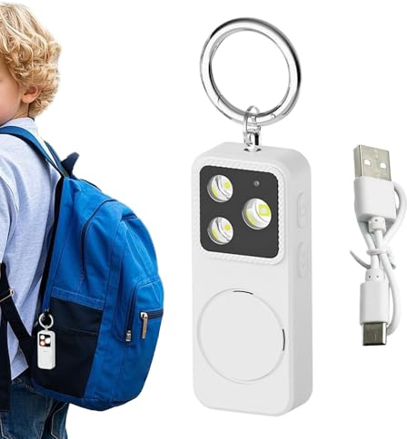 Allarme di Sicurezza - Sicurezza da 150db Ricaricabile,Portachiavi con Allarme per Autodifesa e - Per Protezione Zaino Cintura Tasca Ragazze Anziani Viaggio Quotidiano